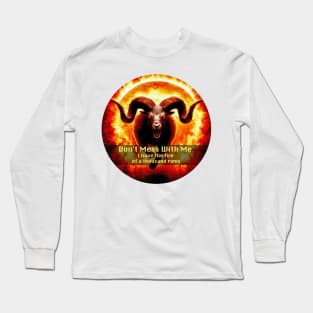 Design for Aries with Funny Quotation_4 Long Sleeve T-Shirt